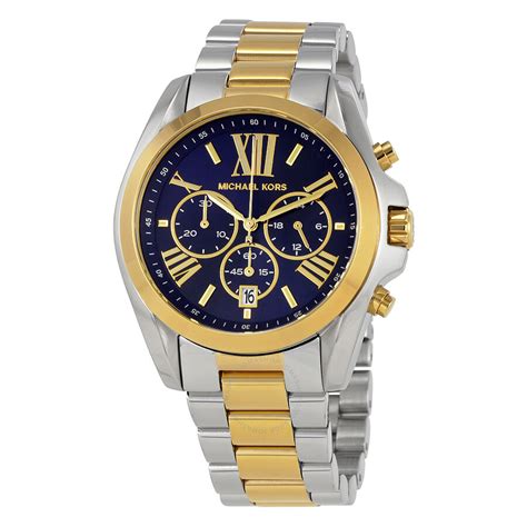 michael kors bradshaw blue and gold|michael kors bradshaw chronograph.